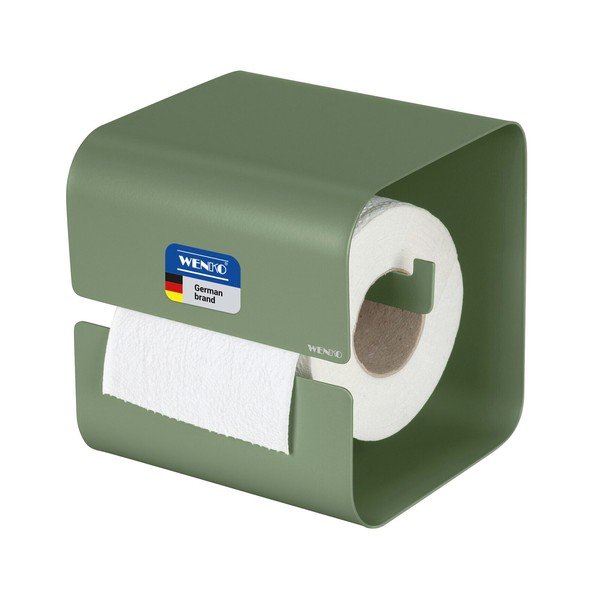 Zielony stalowy uchwyt na papier toaletowy z mocowaniem Turbo-loc bez wiercenia Lizan – Wenko-image-3