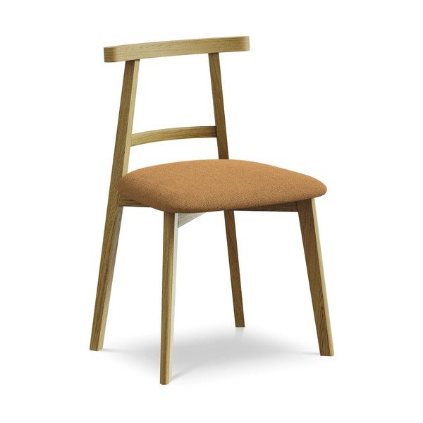 Krzesło z litego drewna w kolorze terakoty Ohelo – Makamii