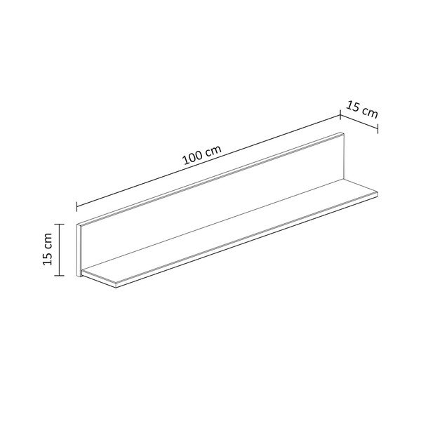 Biała półka z litego drewna sosnowego 100 cm Teramo – Støraa-image-4