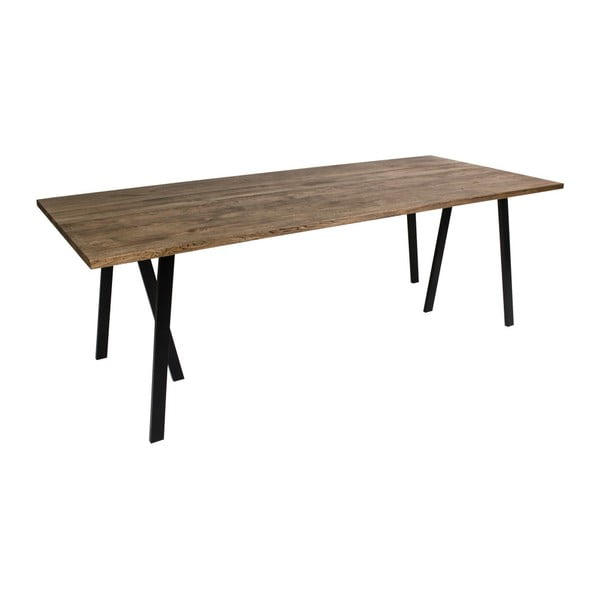 Stół z blatem z ciemnego drewna dębowego House Nordic Nantes, 220x95 cm