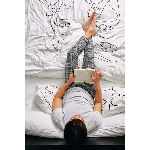 Pościel dwuosobowa Butter Kings z satyny bawełnianej Infinity, 200x200 cm-image-3