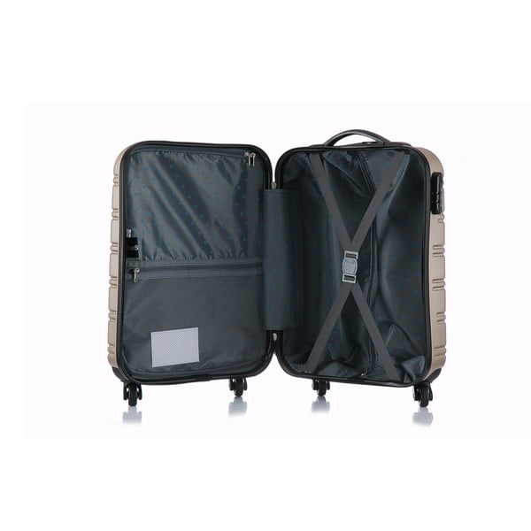 Beżowa walizka podręczna Blue Star Bilbao, 35 l-image-4