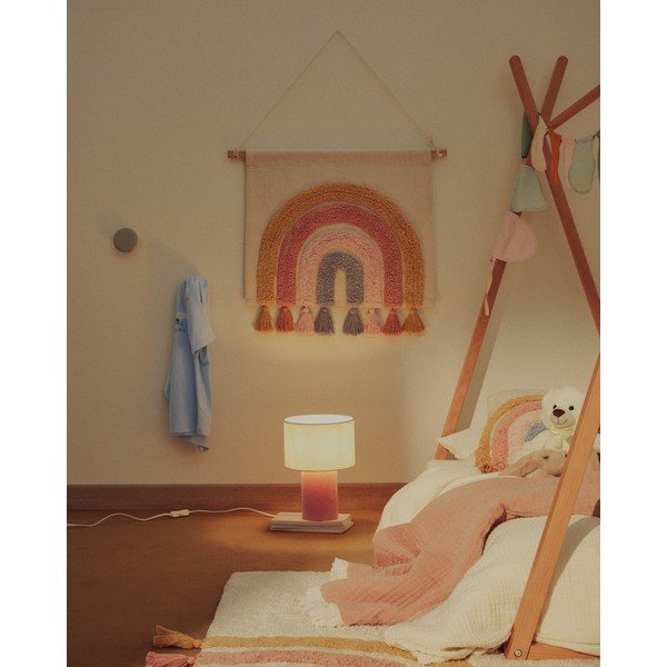 Biało-jasnoróżowa lampka dziecięca Bianella – Kave Home-image-1