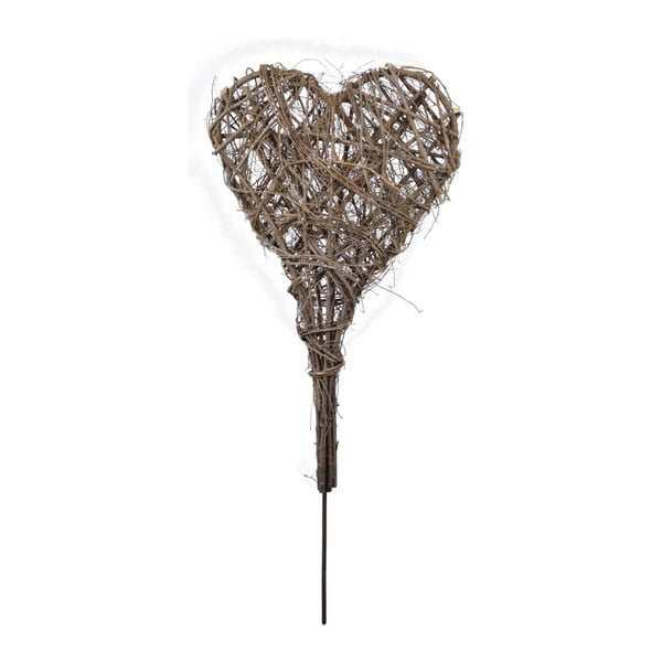 Wiklinowe serce dekoracyjne na szpikulcu Ego Dekor Heart, wys. 43 cm