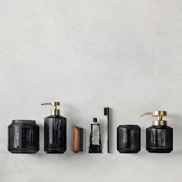 Czarny szklany kubek na szczoteczki do zębów Vision – Mette Ditmer Denmark-image-4