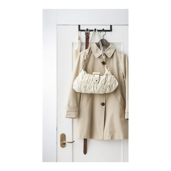 Czarny metalowy wieszak na drzwi 30 cm Tower – YAMAZAKI-image-2