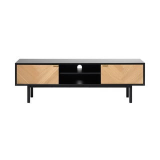 Komoda pod TV z detalami w dekorze dębowym Unique Furniture Calvi