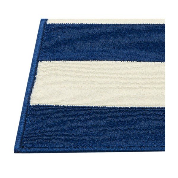 Niebiesko-biały dywan odpowiedni na zewnątrz Floorita Stripes, 133x190 cm-image-1