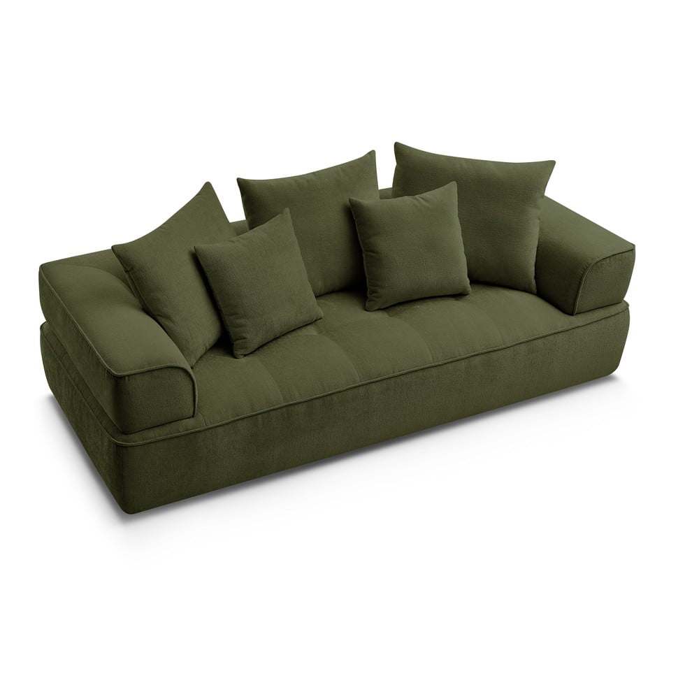 Zielona sofa z tkaniny szenilowej 237 cm Whesley – Bobochic Paris (zdjęcie 11)