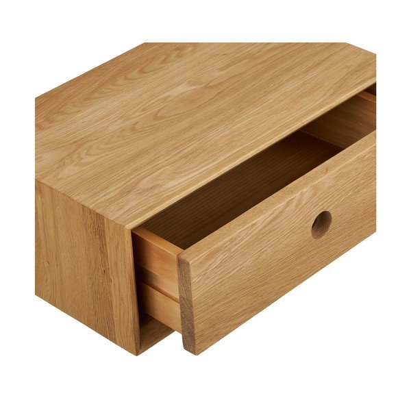 Półka z litego drewna dębowego w jasnym naturalnym kolorze 40 cm Luzern – House Nordic-image-4