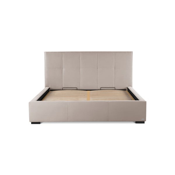 Pudroworóżowe łóżko ze schowkiem Guy Laroche Home Allure, 180x200 cm