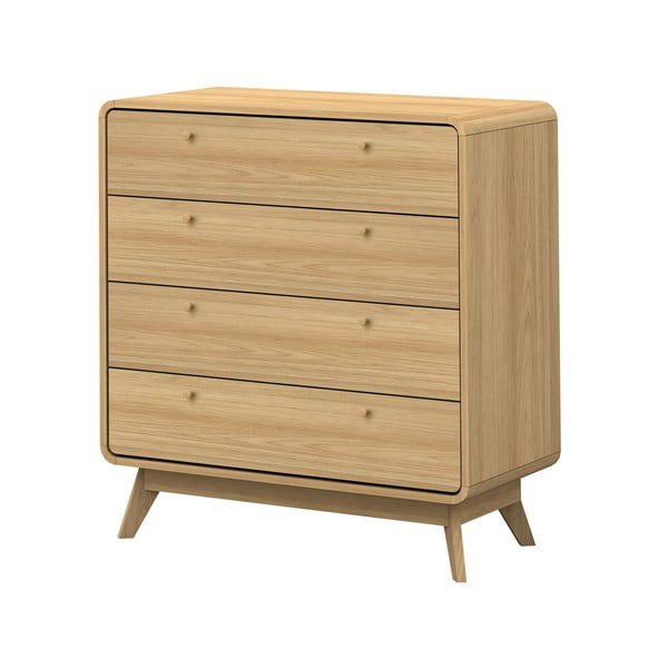 Wysoka komoda z drewna sosnowego w naturalnym kolorze 80x88 cm Cassie – Støraa-image-2