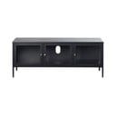 Czarna metalowa szafka pod TV 132x52 cm Carmel – Unique Furniture