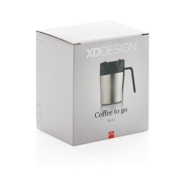 Kubek termiczny z uchem w srebrnym kolorze XD Design Coffee to Go, 160 ml-image-3