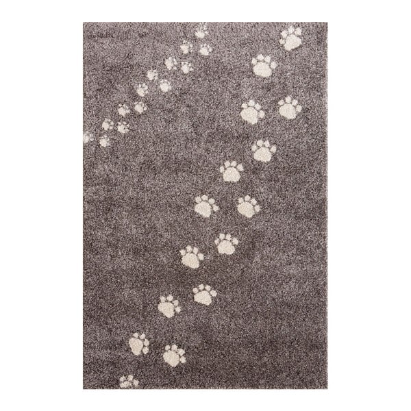 Szary dywan Art For Kids Footprints, 135x190 cm