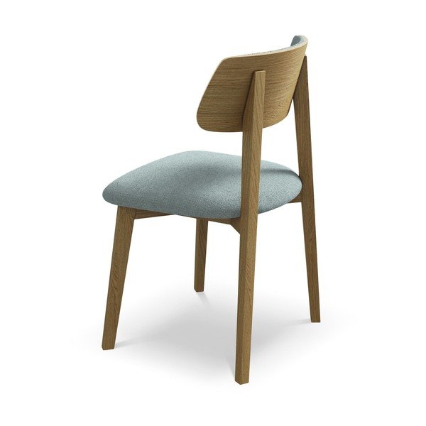 Niebieskie krzesło z litego drewna Niu – Makamii-image-3