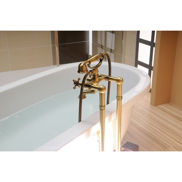 Bateria wannowa ścienna w kolorze brązu (2 otwory) Antea – Sapho-image-1