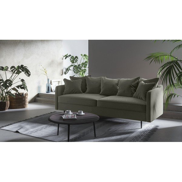 Beżowa aksamitna sofa Ghado Esme, 214 cm-image-1