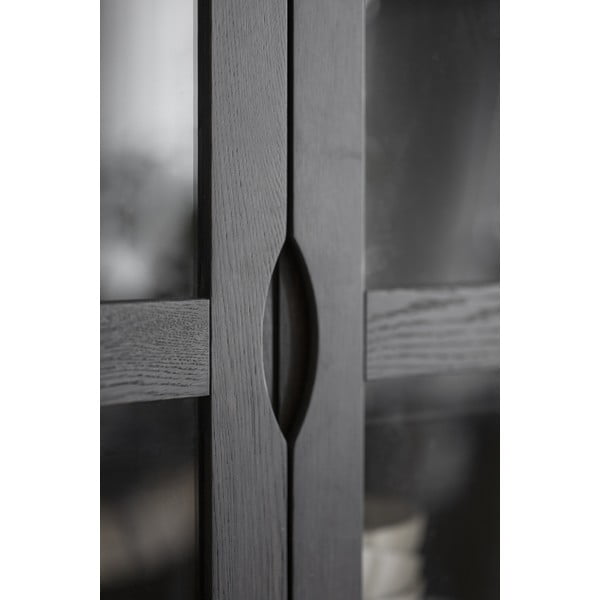 Brązowa witryna w dekorze dębu 82x185 cm Filippa – Rowico-image-4