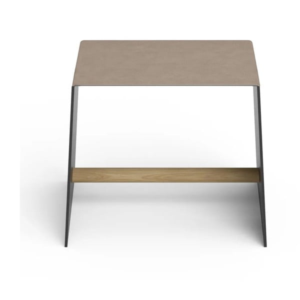 Szarobeżowy metalowy stołek Bull – LIND DNA