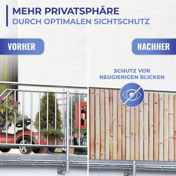 Jasnobrązowa plastikowa osłona balkonowa 500x85 cm – Maximex-image-3