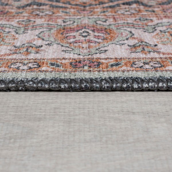 Różowy chodnik odpowiedni do prania 60x230 cm Briony Traditional – Flair Rugs-image-4
