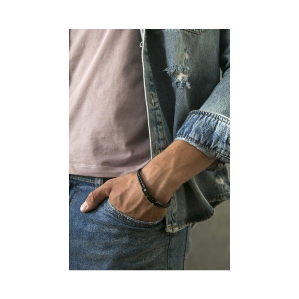 Męska bransoleta z prawdziwej skóry Monomen Henne-image-4