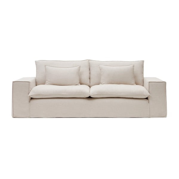 Beżowa lniana sofa 280 cm Anarela – Kave Home