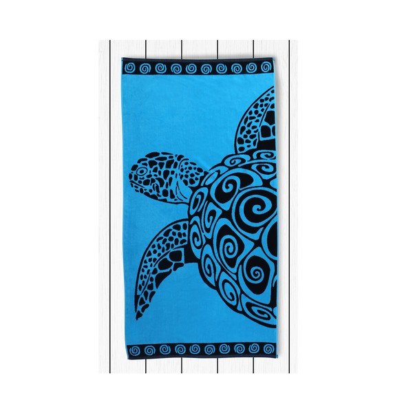 Ręcznik kąpielowy DecoKing Turquoise Turtle, 90x180 cm-image-1