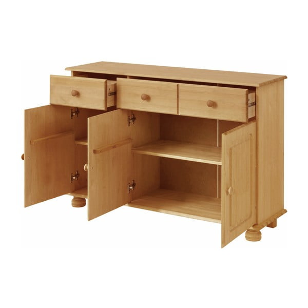 Niska komoda z litego drewna sosnowego 116x76 cm Ella – Støraa-image-2