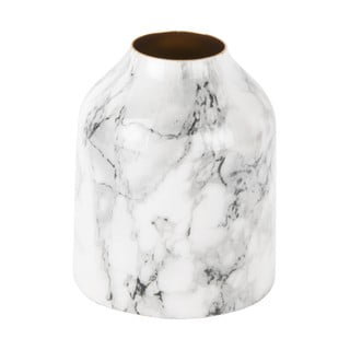 Biało-czarny żelazny wazon PT LIVING Marble, wys. 10 cm