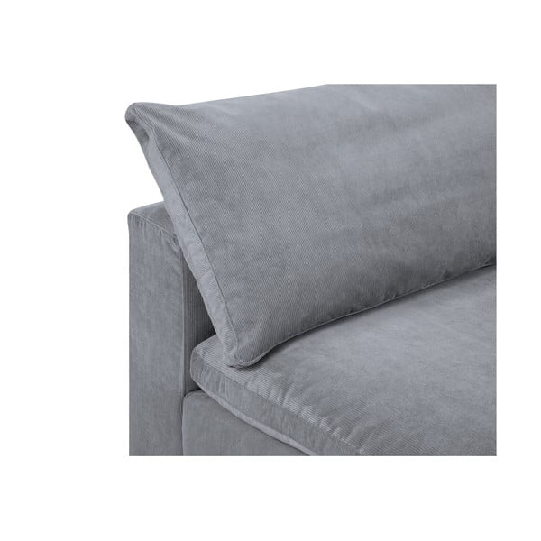 Szara narożna część sztruksowej sofy modułowej Windsor & Co Sofas Galaxy, prawostronna-image-1