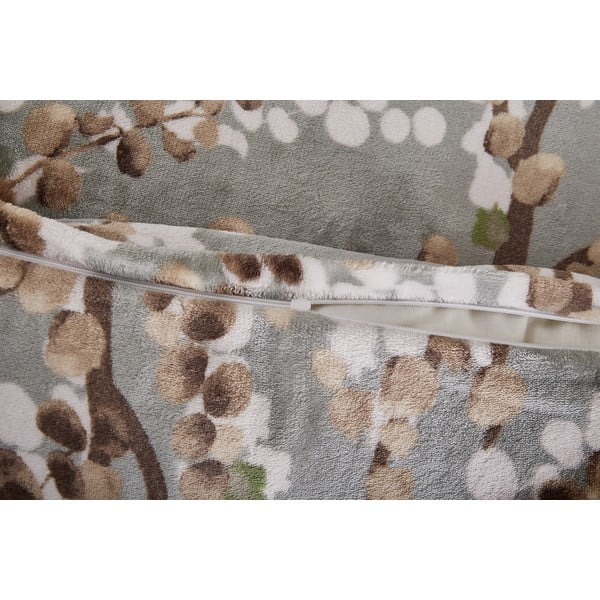 Szara pościel jednoosobowa z mikropluszu 140x200 cm Branches – My House-image-3