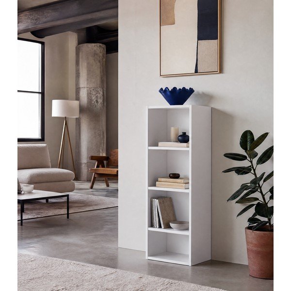 Biały regał 30x106x24 cm Cube – Casa Selección-image-3