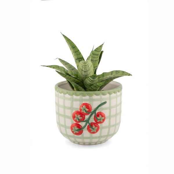 Porcelanowa ręcznie malowana osłonka na doniczkę ø 12 cm Tomato – Sass & Belle-image-1