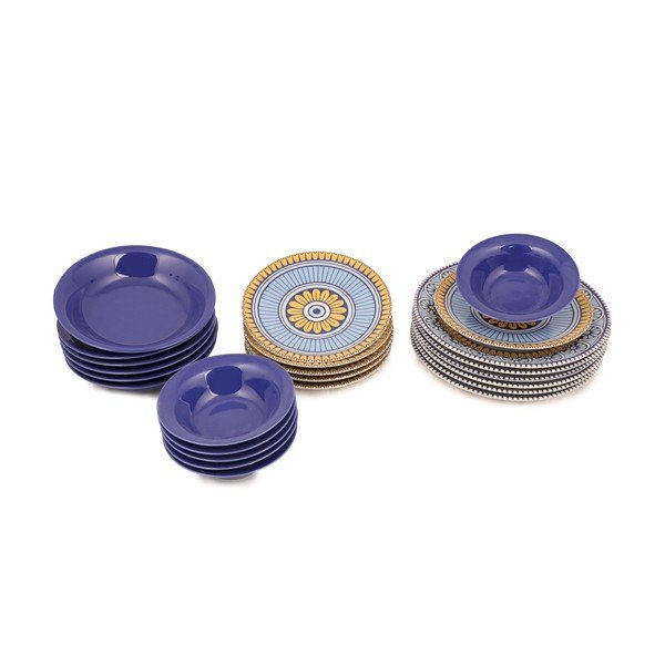 24-częściowy zestaw porcelanowych naczyń Kütahya Porselen Mandala-image-2