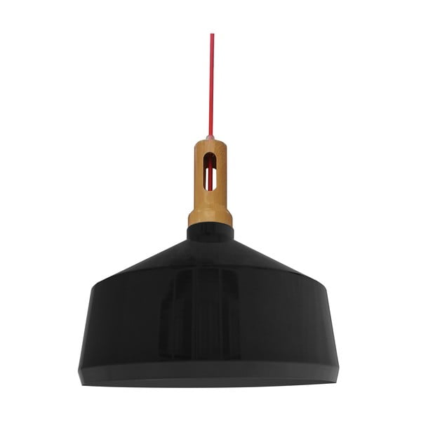 Czarna lampa wisząca z metalowym kloszem ø 26 cm Robinson – Candellux Lighting