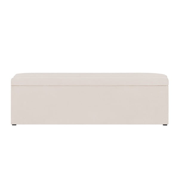 Kremowobiała ławka ze schowkiem Cosmopolitan Design Los Angeles, szer. 140 cm-image-3