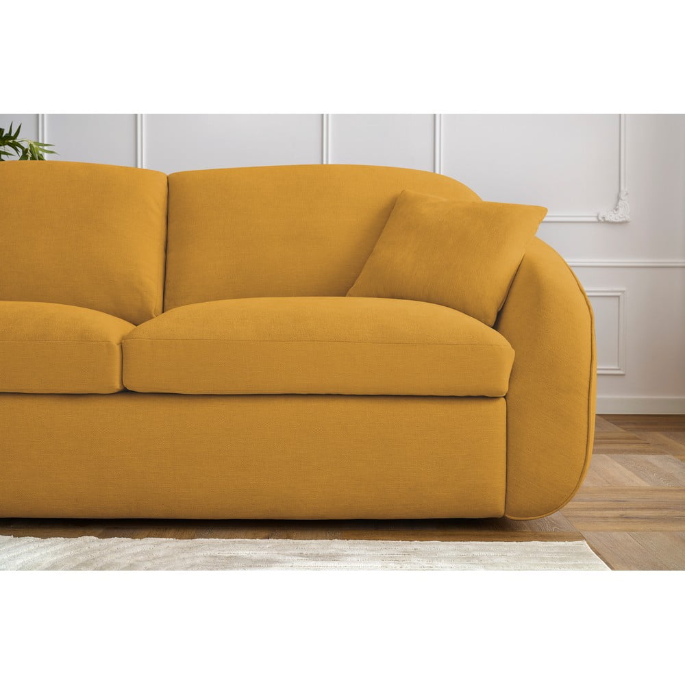 Żółta rozkładana sofa 235 cm Cezanne – Bobochic Paris (zdjęcie 5)