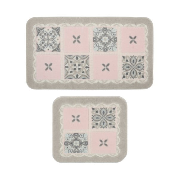 Zestaw 2 dywaników łazienkowych Confetti Bathmats Ceramic Pink