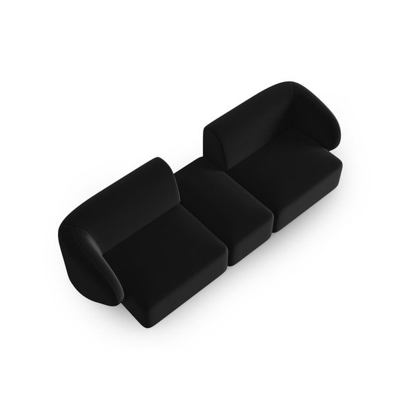 Czarna aksamitna sofa 246 cm Paolo – Milo Casa-image-1