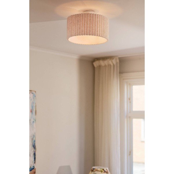 Beżowa lniana lampa sufitowa ø 40 cm Alina – Jotex-image-1