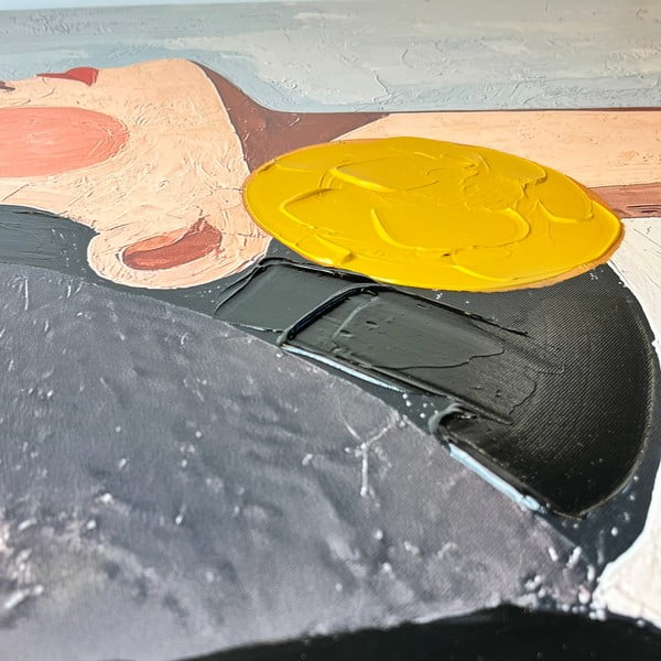 Obraz z ręcznie malowanymi elementami 70x100 cm Mae – Styler-image-2