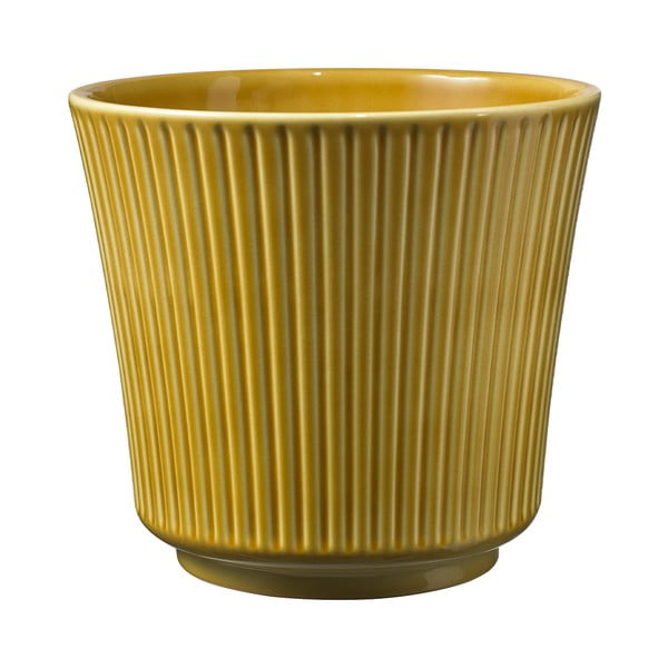 Żółta ceramiczna doniczka Big pots Gloss, ø 20 cm