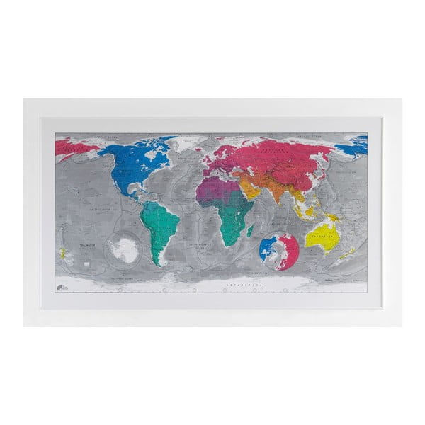 Magnetyczna mapa świata The Future Mapping Company Colour World Map, 130x72 cm