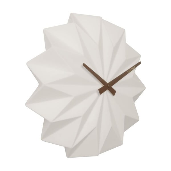 Biały zegar ścienny Karlsson Origami Ceramic-image-1