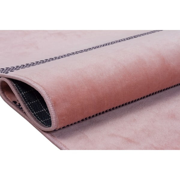 Różowy chodnik odpowiedni do prania 200x80 cm − Vitaus-image-3