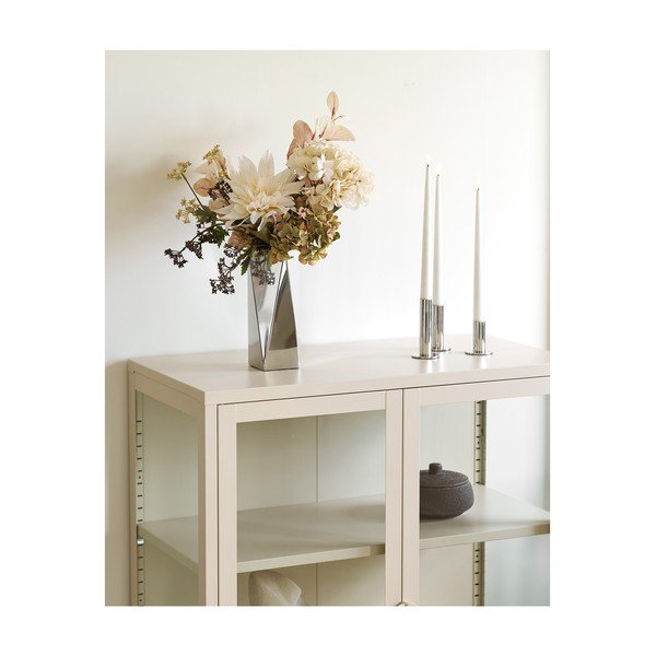 Kremowa stalowa witryna 80x101x40 cm Brisbane – House Nordic-image-3