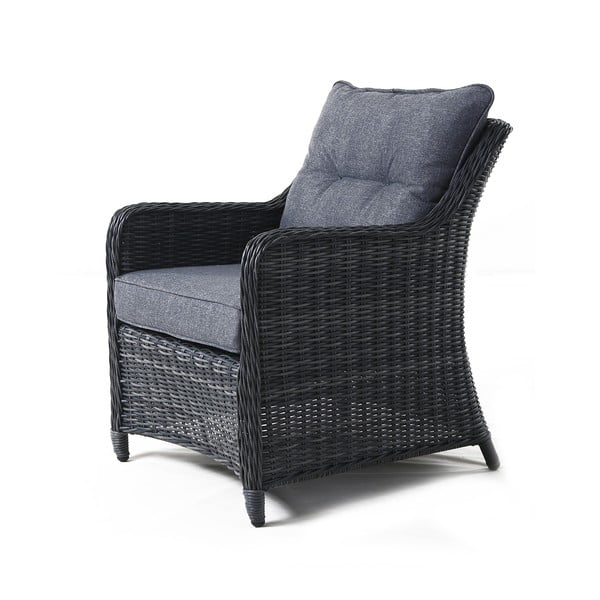 Szary zestaw ogrodowych mebli wypoczynkowych ze sztucznego rattanu dla 7 osób San Diego – Rojaplast-image-3