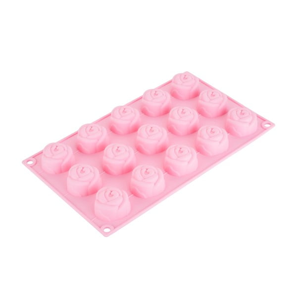 Różowa silikonowa forma na mini ciasteczka Tantitoni Roses